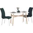 Étkezőasztal, fehér/természetes fa, 120x80 cm, CYRUS 2 NEW