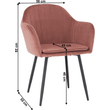 Kép 4/19 - Dizájnos fotel, rózsaszínes barna Velvet anyag, ZIRKON