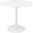 Kép 1/5 - Étkezőasztal, kerek, fehér, matt, átmérő 80 cm, REVENTON