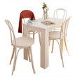 Kép 5/5 - Étkezőasztal, fehér, 86x60 cm, TARINIO