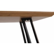 Étkezőasztal, tölgy/fekete, 140x80 cm, PEDAL