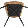 Kép 4/16 - Design szék steppelt háttámlával, barna/fekete, BERILIO