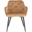 Kép 5/16 - Design szék steppelt háttámlával, barna/fekete, BERILIO