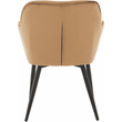 Kép 7/16 - Design szék steppelt háttámlával, barna/fekete, BERILIO