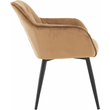Kép 8/16 - Design szék steppelt háttámlával, barna/fekete, BERILIO