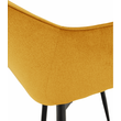 Kép 2/17 - Dizájnos fotel, sárga Velvet anyag, FEDRIS