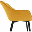Kép 4/17 - Dizájnos fotel, sárga Velvet anyag, FEDRIS