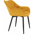 Kép 9/17 - Dizájnos fotel, sárga Velvet anyag, FEDRIS