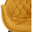 Kép 12/17 - Dizájnos fotel, sárga Velvet anyag, FEDRIS