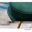 Kép 5/22 - Fotel Art-deco stílusban, smaragd Velvet anyag/gold króm-arany, NOBLIN NEW