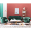 Kép 19/22 - Fotel Art-deco stílusban, smaragd Velvet anyag/gold króm-arany, NOBLIN NEW