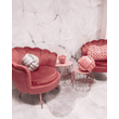 Kép 12/27 - Fotel Art-deco stílusban, rózsaszín Velvet anyag/gold króm-arany, NOBLIN NEW