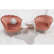 Kép 27/27 - Fotel Art-deco stílusban, rózsaszín Velvet anyag/gold króm-arany, NOBLIN NEW
