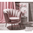 Kép 4/27 - Fotel Art-deco stílusban, rózsaszín Velvet anyag/gold króm-arany, NOBLIN NEW