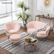 Kép 6/27 - Fotel Art-deco stílusban, rózsaszín Velvet anyag/gold króm-arany, NOBLIN NEW