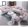 Kép 10/27 - Fotel Art-deco stílusban, rózsaszín Velvet anyag/gold króm-arany, NOBLIN NEW