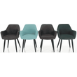 Kép 15/18 - Design fotel, zöld/fekete, LACEY