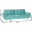 Kép 3/24 - Széthúzhatós kanapé, neo mint/tölgy, FILEMA