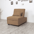 Kép 2/5 - Fotel ágyfunkcióval, barna anyag, OKSIN