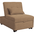 Kép 1/5 - Fotel ágyfunkcióval, barna anyag, OKSIN