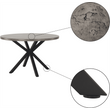 Kép 3/11 - Étkezőasztal, beton/fekete, átmérő 120 cm, MEDOR