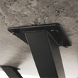Kép 4/11 - Étkezőasztal, beton/fekete, átmérő 120 cm, MEDOR