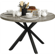Kép 10/11 - Étkezőasztal, beton/fekete, átmérő 120 cm, MEDOR