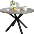 Kép 11/11 - Étkezőasztal, beton/fekete, átmérő 120 cm, MEDOR