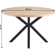 Kép 3/3 - Étkezőasztal, sonoma tölgy/fekete, átmérő 120 cm, MEDOR