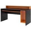 Kép 3/12 - Számítógépasztal/gamer asztal, fekete matt/narancssárga, TEZRO
