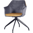 Kép 3/6 - Forgó szék, szürke, camel Velvet szövet/fekete, RATOKO