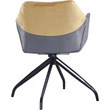 Kép 6/6 - Forgó szék, szürke, camel Velvet szövet/fekete, RATOKO