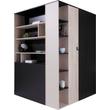 Kép 1/2 - PLANET SYSTEM 1 gardróbsziget 135 x 135 cm, fekete - tölgy - bézs színű