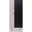 PLANET SYSTEM 3 akasztós szekrény fekete - tölgy - bézs színű, kétajtós, egyfiókos
