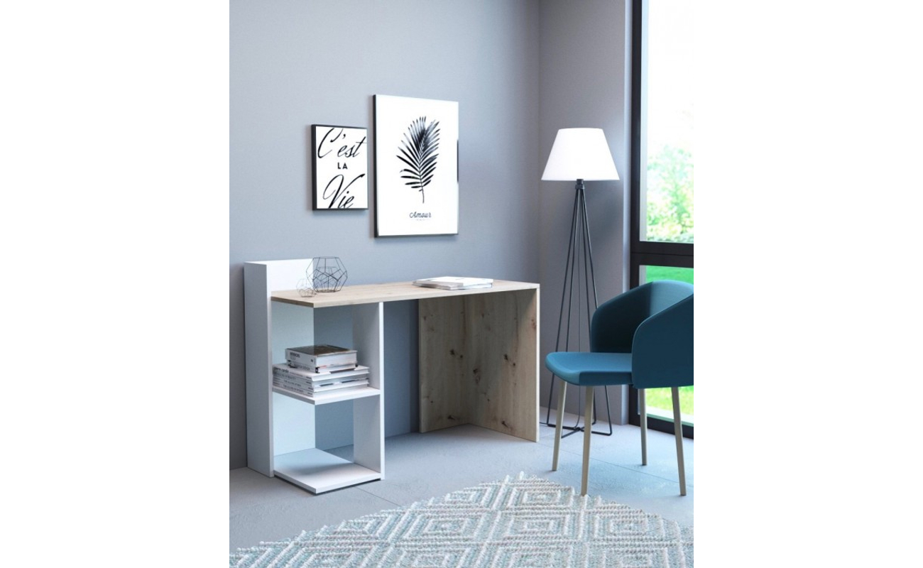 PACO 1 íróasztal Artisan tölgy / fehér és egyéb színekben is