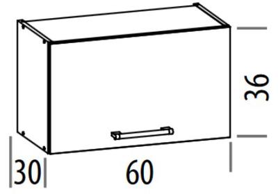 Modena 60 cm elszívós szekrény sonoma