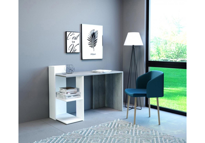 PACO 1 íróasztal beton / matt fehér