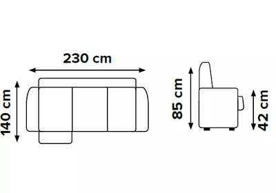 Aleksander L alakú kanapé szürke / világos szürke