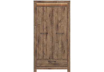 Torin akasztós szekrény 2 ajtóval és 1 fiókkal, barna ribbeck tölgy színben