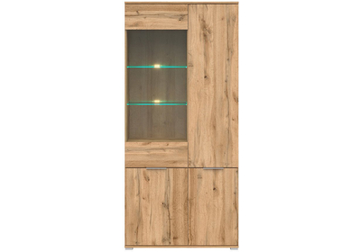 Zele vitrin wotan tölgy 1 üvegezett és 3 normál ajtóval