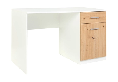 MEDAN Íróasztal 1 ajtóval és 1 fiókkal Fehér – Artisan tölgy