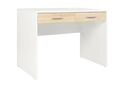 MEDAN Íróasztal 2 fiókkal   Fehér – Sonoma tölgy