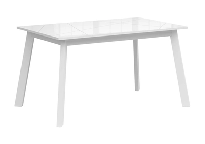 FORN Étkezőasztal 140-180 Fehér / Fényes fehér
