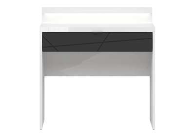 FORN Fésülködőasztal világítással Fényes fehér / Matt fekete