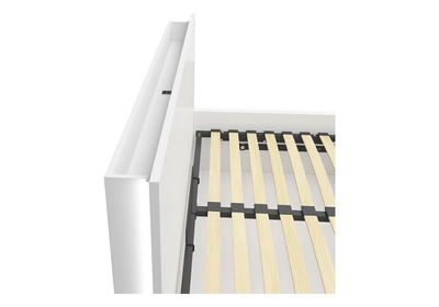 TETRIX Polc 140cm-es ágykerethez világítással és USB töltővel Fényes Fehér
