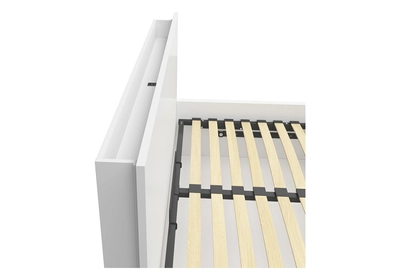 TETRIX Polc 160cm-es ágykerethez világítással és USB töltővel Fényes Fehér