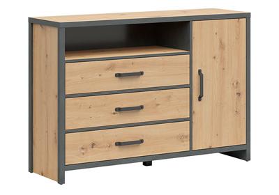 WESTON Komód 1 ajtóval és 3 fiókkal Artisan tölgy / Matera színben