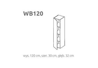 BRIKS Oldalra nyíló álló fali szekrény WB120