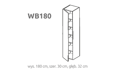 BRIKS Oldalra nyíló álló fali szekrény WB180