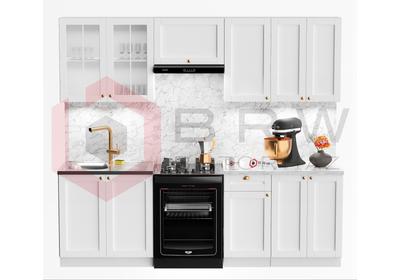 Linea White 240 cm konyhablokk